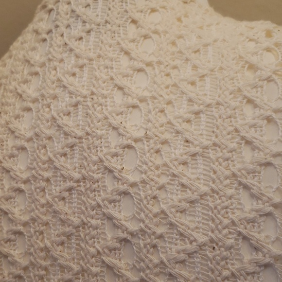 Ricro's, Long Cream Crocheted Vest - Picture 6 of 7